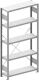 Steckregal H2500xB1000xT600mm Grundregal 6 Stahlböden Trgf.150kg lichtgrau META