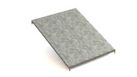 Fachboden B1000xT1228mm Trgf.200kg Stahlbl.silber verz.f.Schrägbodenregal META