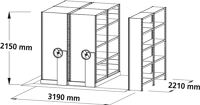 Rollregal Multibloc Industrie Variante A 40 lfd.m T.400mm silber verz.