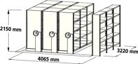 Rollregal Multibloc Industrie Variante D 84 lfd.m T.400mm silber verz.