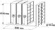 Rollregal Multibloc Archiv Variante B 84 lfd.m T.300mm lichtgrau pulverbesch.