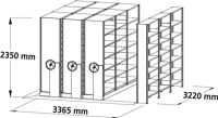 Rollregal Multibloc Archiv Variante D 126 lfd.m T.300mm lichtgrau pulverbesch.