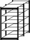 Steckregal H2500xB1025xT2x800mm Grundregal 12Bd. Trgf.200kg enzianblau/verz.HOFE