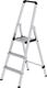 Stufenstehleiter 3 Stufen Alu.Gesamt-H.1310mm Stufen-Holmverb.geschraubt MUNK