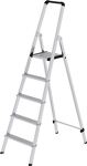 Stufenstehleiter 5 Stufen Alu.Gesamt-H.1780mm Stufen-Holmverb.geschraubt MUNK