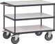 Tischwagen ESD 3 Ladeflächen L850xB500mm Stahlrohr dunkelgrau Trgf.400kg