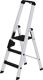 Stufenstehleiter 3 Stufen Alu.Gesamt-H.1340mm m.clip-step R13-Auflage MUNK