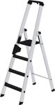 Stufenstehleiter 4 Stufen Alu.Gesamt-H.1580mm m.clip-step R13-Auflage MUNK