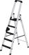 Stufenstehleiter 5 Stufen Alu.Gesamt-H.1810mm m.clip-step R13-Auflage MUNK
