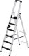 Stufenstehleiter 6 Stufen Alu.Gesamt-H.2050mm m.clip-step R13-Auflage MUNK