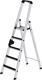 Stufenstehleiter 5 Stufen Alu.Gesamt-H.1810mm m.clip-step Auflage MUNK