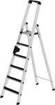 Stufenstehleiter 6 Stufen Alu.Gesamt-H.2050mm m.clip-step Auflage MUNK