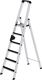 Stufenstehleiter 6 Stufen Alu.Gesamt-H.2050mm m.clip-step Auflage MUNK