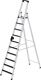 Stufenstehleiter 10 Stufen Alu.Gesamt-H.2980mm m.clip-step Auflage MUNK