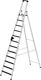 Stufenstehleiter 12 Stufen Alu.Gesamt-H.3450mm m.clip-step Auflage MUNK