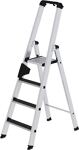 Stufenstehleiter 4 Stufen Alu.Gesamt-H.1580mm m.clip-step R13 Auflage MUNK