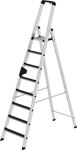 Stufenstehleiter 8 Stufen Alu.Gesamt-H.2510mm m.clip-step R13 Auflage MUNK