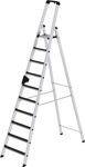 Stufenstehleiter 10 Stufen Alu.Gesamt-H.2980mm m.clip-step R13 Auflage MUNK