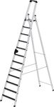 Stufenstehleiter 12 Stufen Alu.Gesamt-H.3450mm m.clip-step R13 Auflage MUNK
