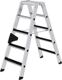 Stufenstehleiter Stufen Alu.Gesamt-H.1140mm m.clip-step Auflage MUNK