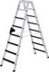 Stufenstehleiter Stufen Alu.Gesamt-H.1850mm m.clip-step Auflage MUNK