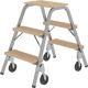Stahlrohr-Tritt Stufen 3 m.Rl.Plattform-H.730mm beids.begehbar MUNK