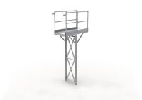 Laufstegmodul L1860xB850xH2500-3000mm Alu-Plattform f.Innenber.exakte H.angeben