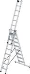 Stufen-Mehrzweckl. Alu.Stufen 3x8 gerif.Arbeits-H.b.ca.6900mm Traversenbr.1200mm