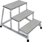 Arbeitspodest Stufen 3 eins.begehbar H.600mm Warzenblech MUNK