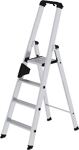 Stufenstehleiter 4 Stufen Alu.Gesamt-H.1580mm m.ergo-pad-Griffzone MUNK