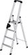 Stufenstehleiter 4 Stufen Alu.Gesamt-H.1580mm m.ergo-pad-Griffzone MUNK
