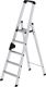 Stufenstehleiter 5 Stufen Alu.Gesamt-H.1810mm m.ergo-pad-Griffzone MUNK