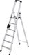 Stufenstehleiter 6 Stufen Alu.Gesamt-H.2050mm m.ergo-pad-Griffzone MUNK