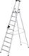 Stufenstehleiter 10 Stufen Alu.Gesamt-H.2980mm m.ergo-pad-Griffzone MUNK