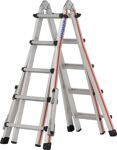 Teleskopleiter Alu.4x5 Sprossen max.Gesamtbelastung 150kg HYMER