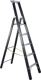 Stehleiter 5 Sprossen Alu.schwarz elox.Leiterlänge 2150mm Arbeits-H.b.ca.3350mm