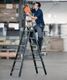 Stehleiter 2x4Sprossen Alu.schwarz elox.Leiterlänge 1220mm Arbeits-H.b.ca.2500mm