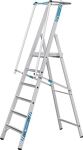 Plattformleiter 5 Stufen Alu.Plattf. L400xB400mm einklappbarem Sicherh.-Geländer
