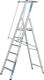 Plattformleiter 8 Stufen Alu.Plattf.L400xB400mm einklappbarem Sicherh.-Geländer