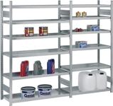 Wannenbodenregal H2500xB1300xT400mm Grundregal 6 Wannenböden Trgf.200kg verz.