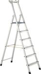 Stufenstehleiter 7 Stufen Alu.Leiterlänge 2360mm Ablageschale Alu.