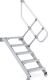 Treppe m.eins.Handlauf Stufen-B.1000mm senkr.H.max.1500mm A.1570mm 45Grad ZARGES