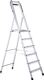 Plattformleiter 6 Stufen Alu.Plattform L400xB400mm m.klappbarem Handlauf ZARGES