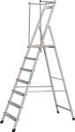 Plattformleiter 7 Stufen Alu.Plattform L400xB400mm m.klappbarem Handlauf ZARGES