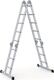Vielzweckleiter Multitec M Alu.Sprossen 2x3+2x5 gekl.H1500xB900xT260mm Holzbelag