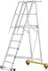 Plattformleiter 8 Stufen Alu.Plattform L600xB630mm verfahrbar