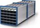 Wabenregal H1000xB1000xT3000mm Anz.Fächer 25 (5x5) enzianblau,RAL5010/verz.