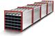 Wabenregal H1000xB1000xT6000mm Anz.Fächer 64 (8x8) enzianblau,RAL5010/verz.