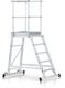 Podestleiter Plattform-H.1310mm Alu.5 Stufen m.Kunststoffeinlage eins.begehbar