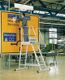 Podestleiter Plattform-H.1570mm Alu.6 Stufen m.Kunststoffeinlage eins.begehbar